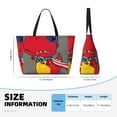 thumbnail image 4 of Xecao Dinosaur Super Hero Cartoon for versatile beach bag for women includes zipper pockets and waterproof material, ideal for vacations and adventures., 4 of 7