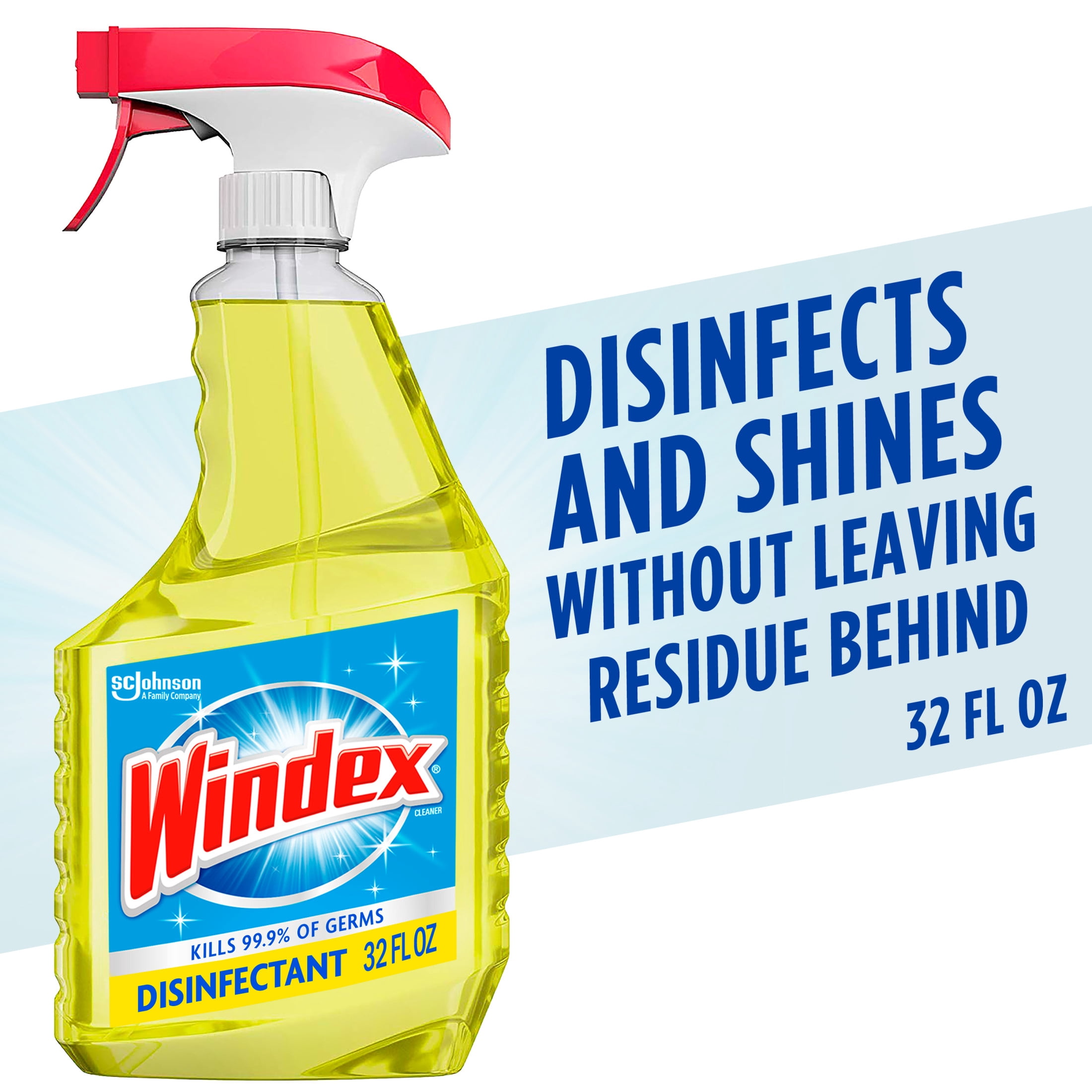 (2 pack) Windex Multi-Surface, Disinfectant, and All-Purpose Cleaner, Spray Bottle, Citrus Scent, 32 fl oz