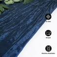 thumbnail image 6 of Your Chair Covers - 14 x 108 Inch Crinkle Taffeta Table Runner Navy Blue, 6 of 6