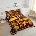 thumbnail image 4 of Erosebridal Ensemble de Literie Football pour Enfants Garçons Filles, Ensemble de Literie Rugby pour Fan de Football Simple, Couette Football City, Ensemble de Lit Réversible avec 1 Taie d'Oreiller pour Chambre (Washington), 4 of 7