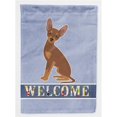 thumbnail image 1 of Carolines Treasures CK3700CHF Brun Prague Ratter Bienvenue Drapeau Toile Maison Taille, 1 of 4