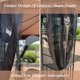 thumbnail image 6 of Unique Choice 13 x 10 Ft Outdoor Steel Patio Gazebo with Mesh, Brown, 6 of 8