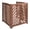 Wood Privacy Fence-Brown, variant on 3-Panel Cedar Outdoor Privacy Screen, Freestanding Air Conditioner Fence Enclosure, U-Shaped Solid Wood AC & Trash Can Hideaway Screen, 33"W × 38"H