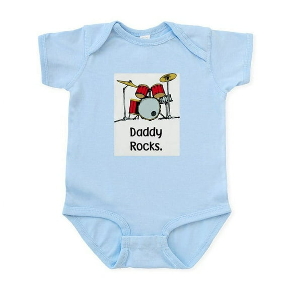 CafePress - Daddy Rocks Body Suit - Baby Light Bodysuit, Size Newborn - 24 Months