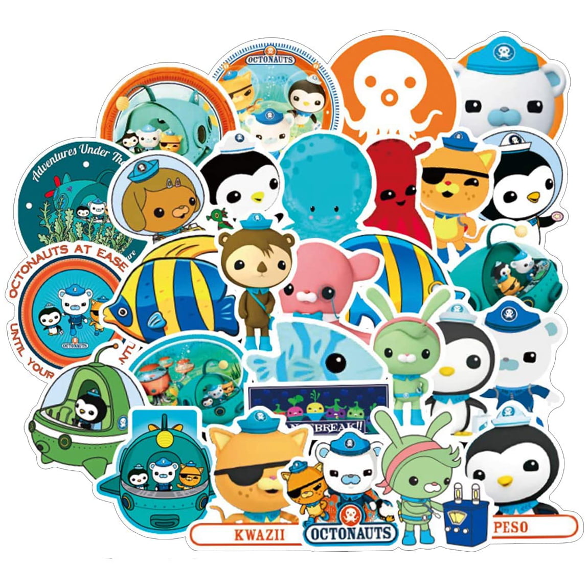 The Octonauts Sticker Pack Of 50 Stickers Waterproof Durable Stickers Classic Cartoon Anime Stickers For Laptops Computers Water Bottles The Octonauts Walmart Com Walmart Com