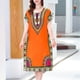 thumbnail image 3 of Túnica suelta Macarena Boho Elegante Lado murciélago Naranja, 3 of 7