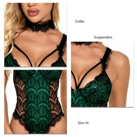 

Lace Lingerie Lingerie Suit Polyester For Valentine s Day Gift Wine Red Dark Blue White Dark Green