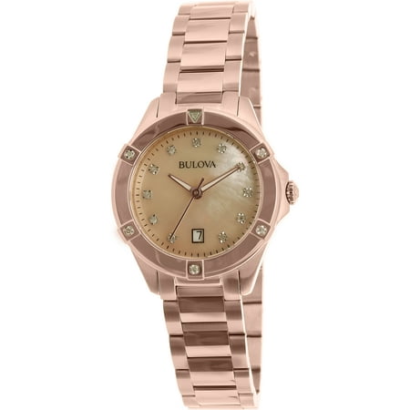 Bulova Women's 97W101 Rose Gold Stainless-Steel Quartz Watch