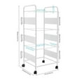 thumbnail image 5 of 3-Tier Rolling File Cart with Wheels Home Office Metal Pull-Out File Folder Rack, 5 of 15
