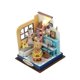 thumbnail image 4 of Casa de muñecas en miniatura hecha a mano, modelo de casa de muñecas con luces LED, caja de habitación de madera, Estilo C, 4 of 9