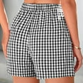thumbnail image 3 of yillto Womens Pajama Short Cotton Soft Comfy Cute Sleepwear Elastic Loose Plaid Pjs Shorts Bottoms, 3 of 5
