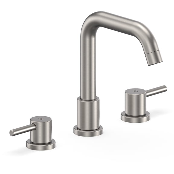 Brushed Nickel Widespread Bathroom Faucets for Sink 3 Hole, 8 Inch 2 Handle Faucet for Bathroom Sink with Pop Up Drain and cUPC Lead-Free Faucet Supply Hose - Brushed Nickel