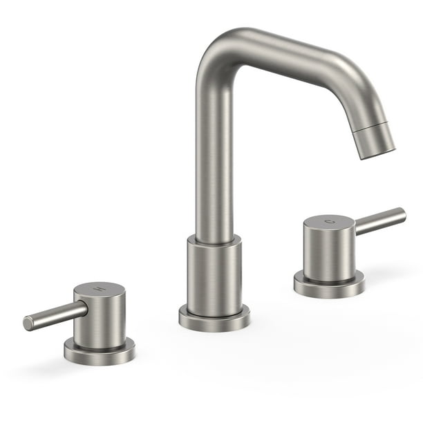 Widespread Bathroom Faucet, 8 inch 3 Hole 2 Handle Sink Faucet with Pop