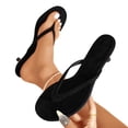 thumbnail image 4 of Wowcloth Women's Fashion Thong Sandals – Comfortable Wide Width Solid Color Round Toe with Low Thin Heel for Casual Leisure Wear, 4 of 8