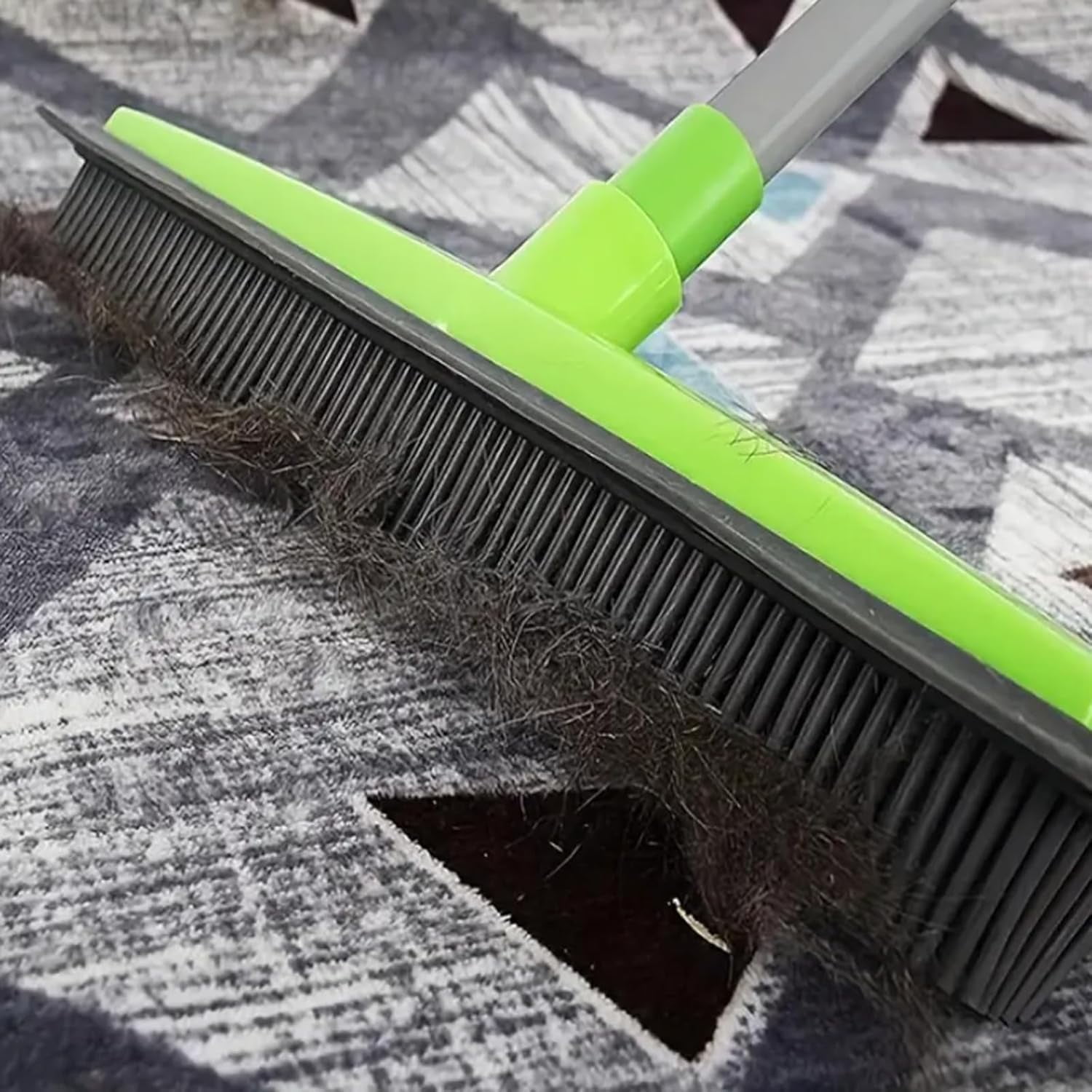 Broomwiz Scopa Per Peli Animali - Doppia Faccia Per Pavimenti E Moquette - Manico Regolabile 47-120cm