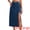 Dark Blue, variant on DARING DIVA Women's Long Denim Spring Slit Midi Jean Skirts Small Blue