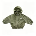 thumbnail image 2 of Girls Boys Zip Up Windbreaker Jacket Boys Hooded Sun Jacket Lightweight Long Sleeve Outerwear Summer Toddler Coat Green 2-3 Years, 2 of 3