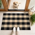 thumbnail image 5 of Brisasol Outdoor Indoor Doormat 2.3x3.6 Brown and Black Buffalo Plaid Rug Washable Outdoor Rug Front Door Mat Layered Door Mat for Porch, Entryway Patio, 5 of 8