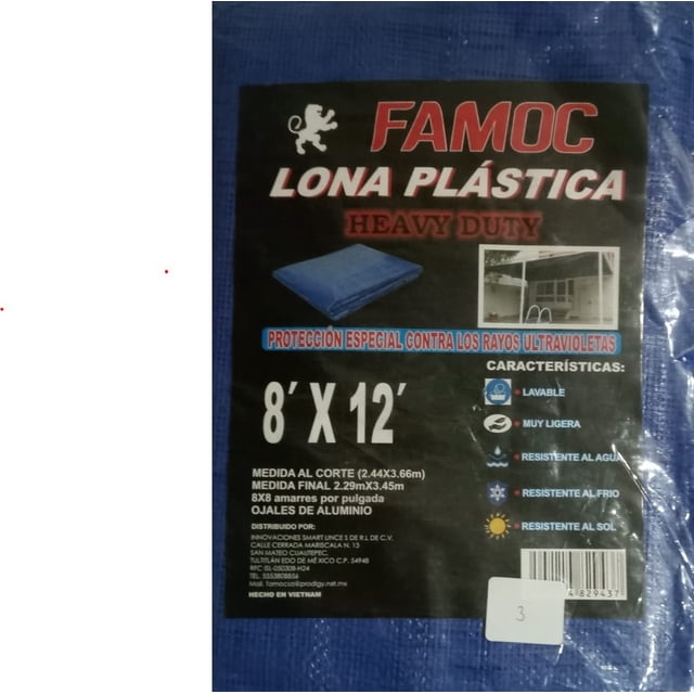 Lona Plástica Ligera FAMOC 8X12 LIG-8X12