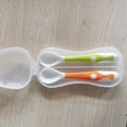 thumbnail image 4 of Nomeni Tableware Baby Feeding Training Spoon 2-In-1 Self-Feeding Baby Spoon Tools Kitchen 2Pcs, 4 of 5
