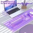 thumbnail image 2 of Combo Clavier et Souris Sans Fil MOFII 104 Touches Rondes Violet, 2 of 8