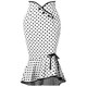thumbnail image 1 of Gibobby faldas para mujer elegante Fashion Women Sexy Casual Polka Dot Botton Ruffles apretado Fijando falda de Hip Party(Blanco， L), 1 of 5