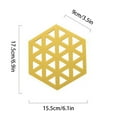 thumbnail image 2 of VONKY Felt Table Coaster for Hot Drink Hexagonal Shape Tea Mat Absorbent Hollow Cup Pad Home Accessories Triangular, 2 of 6