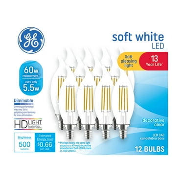 Soft White LED 60W CA11 (12-Pack)