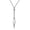 Silver, variant on Fashion Jewelry Arrow Head Pendant Long Chain Necklace Stainless Steel Gift-Black