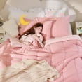 thumbnail image 5 of Bestier Pink Full Size Comforter Set | 3-Piece Soft & Fluffy Sorona Plant-Based Fiber All Season Bedding with Pillowcases, Skin-Friendly, Wrinkle Resistance, Moisture Wicking, 5 of 8