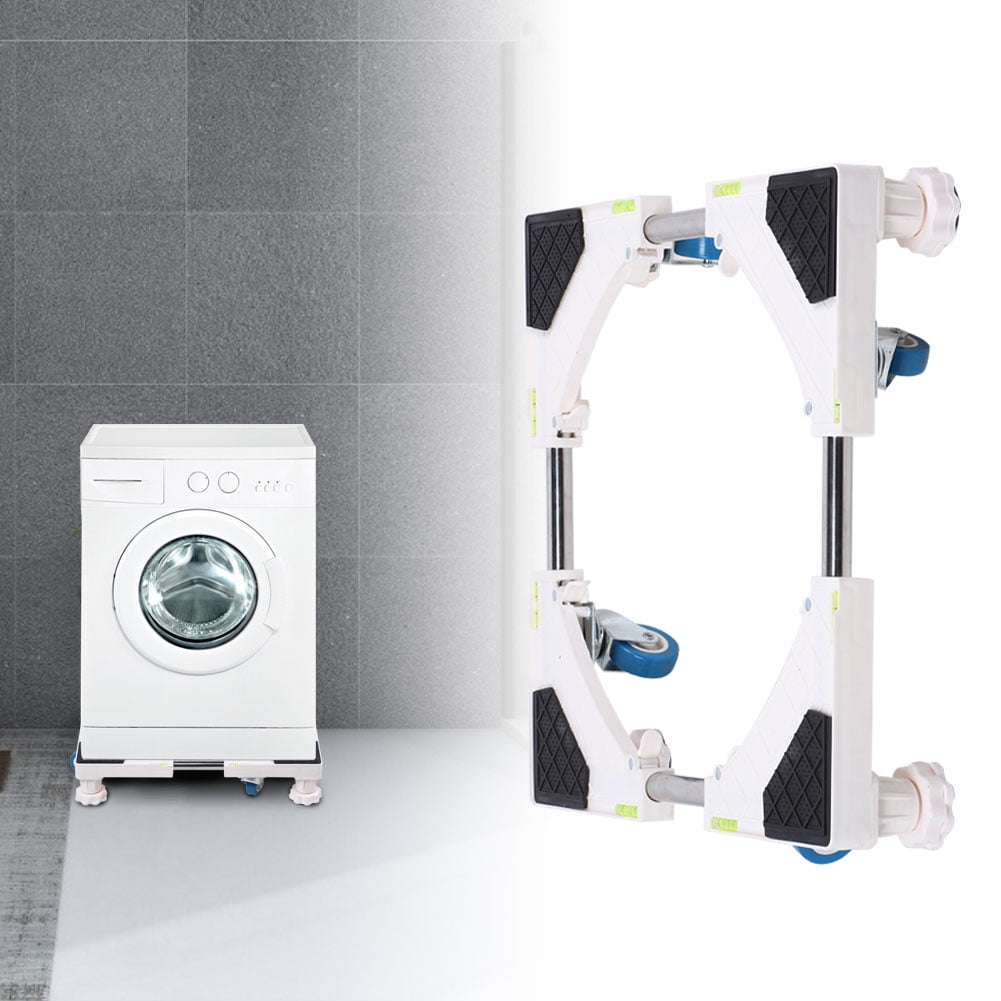 Tebru Washing Machine Holder,4 Feet with 4 Universal Wheels Washing