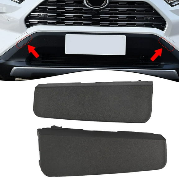 Tow Hook for Toyota for RAV4 2019-2021 Front Bumper Eye Cover Cap Pair