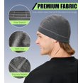 thumbnail image 4 of 2 Pieces Cotton Skull Caps for Men Women Helmet Liner Breathable Sleep Hat Chemo Headwear Running Cap, 4 of 7