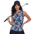 thumbnail image 6 of HUIACONG Sleeveless Golf Shirt with Patriotic American Symbols, Women's Golf Athletic Shirt for Outdoor Training and Golfing, 6 of 7