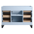 thumbnail image 6 of Fine Fixtures Opulence Collection 48 in. W x 18 in. D x 33 in. H Bathroom Vanity in Pastel Blue with White Ceramic Sink - Black hardware, 6 of 9