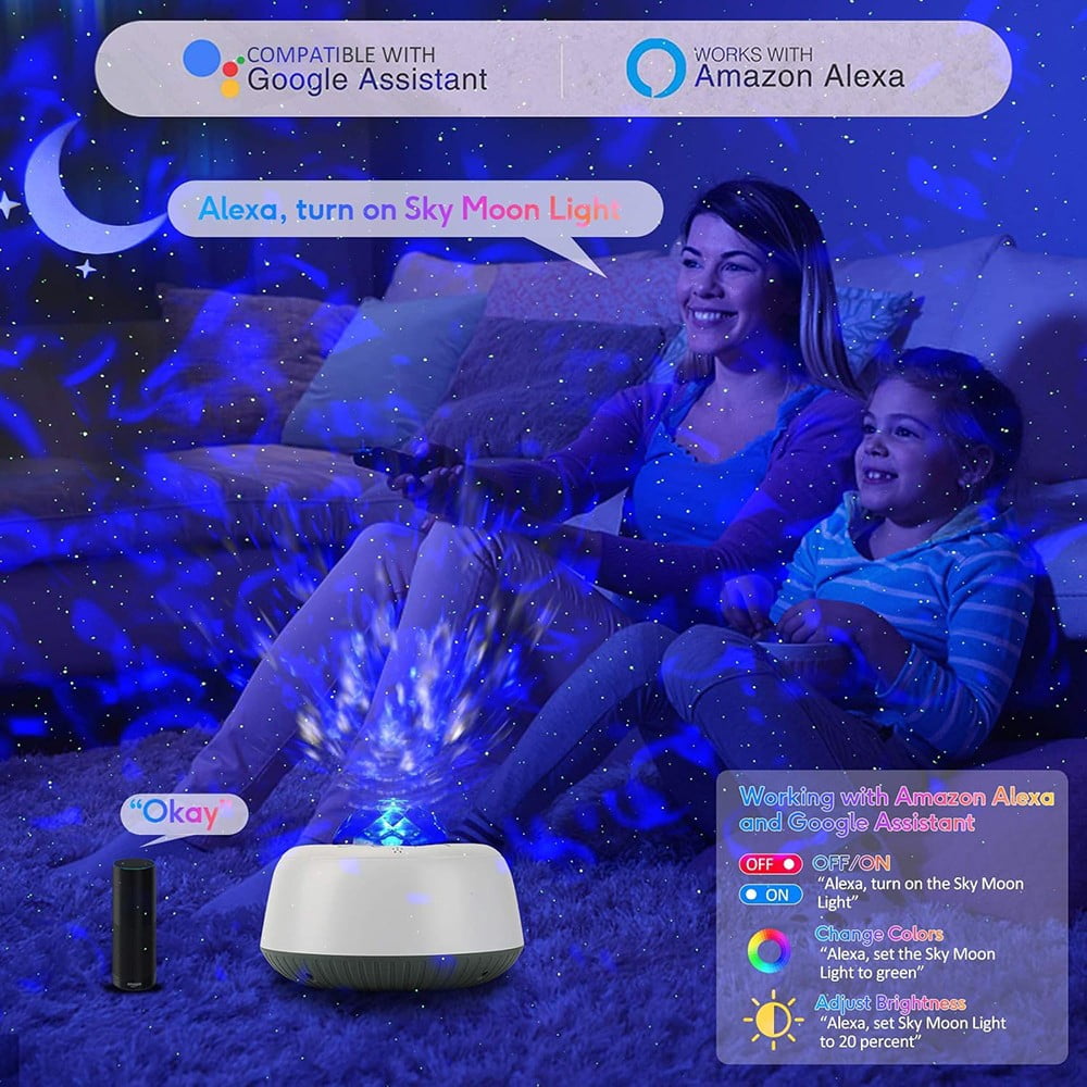 Galaxy Projector Smart Night Light with Alexa for Baby Kids Adult Bedroom Party