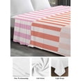 thumbnail image 6 of Colorful Stripe King Size Flat Sheet, Wrinkleproof & Fadeproof Cooling Flat Bed Sheet Only, Modern Pink Red Yellow Vertical Striped Breathable Soft Bedding Top Sheets 105 x 98 Inches, 6 of 8