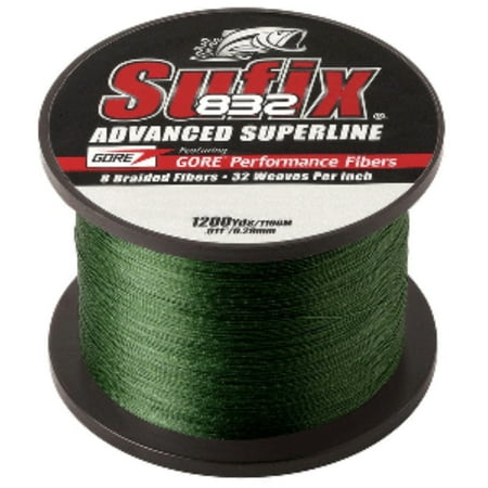 UPC: 0024777668874 | Sufix 832 Braid 30lb Line Low-Vis Green 1200 Yds