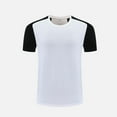thumbnail image 2 of Under 10 dollars! Men's Short Sleeve Gym T-Shirt Stylish Color Block Design Lightweight Quick Dry Fitness Training Top, 2 of 7