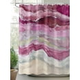thumbnail image 3 of Pink Coastal Waterproof Fabric Shower Curtain, Summer Beach Nautical Abstract Art Shower Curtain for Bathroom Curtains Bathtubs Hotel Washable Shower Curtains with 12 Hooks Extra Long 72x96, 3 of 6