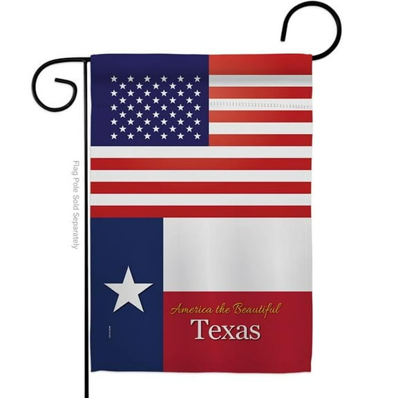 Americana Home & Garden G142595-BO 13 x 18.5 in. USA Texas American State Vertical Garden Flag with Double-Sided House Decoration Banner Yard Gift