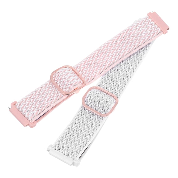 KONTONTY 2-Pack White Nylon Woven Watch Bands Replacement Straps for Wristwatch Accessories and Stylish