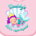 thumbnail image 4 of Inktastic Daddy's Little Mermaid Girls Baby Bib, 4 of 4