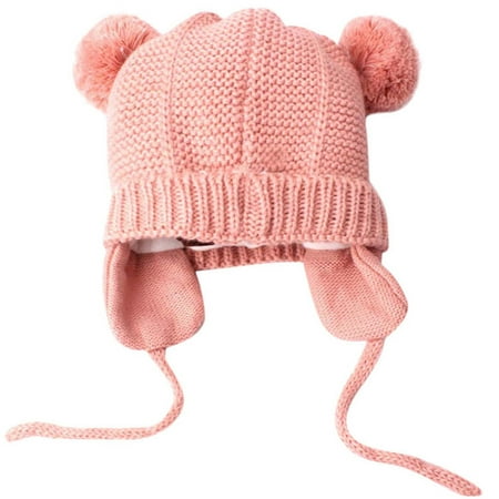 

SHIBAOZI Toddler Kids Baby Girl Boy Cute Bear Knitted Hat Autumn Winter Warm Crochet Knit Hat Beanie Cap