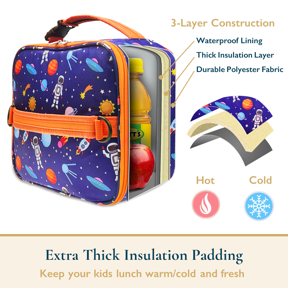 CE Compass Kids Insulated Lunch Bag for Girls and Boys, Toddler