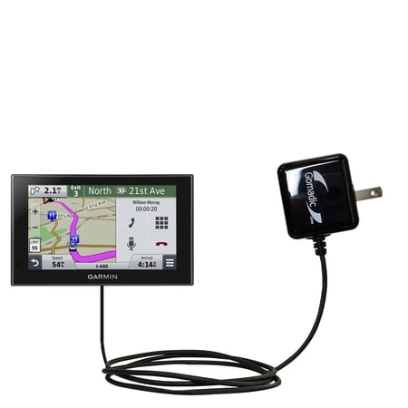 Gomadic Intelligent Compact AC Home Wall Charger suitable for the Garmin nuvi 2539 / 2559 LMT - High output power with a convenient, foldable plug des
