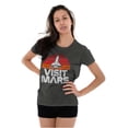 thumbnail image 4 of Vintage Visit Mars Space Rocketship Womens Slim Fit Graphic Tee Brisco Brands S, 4 of 5