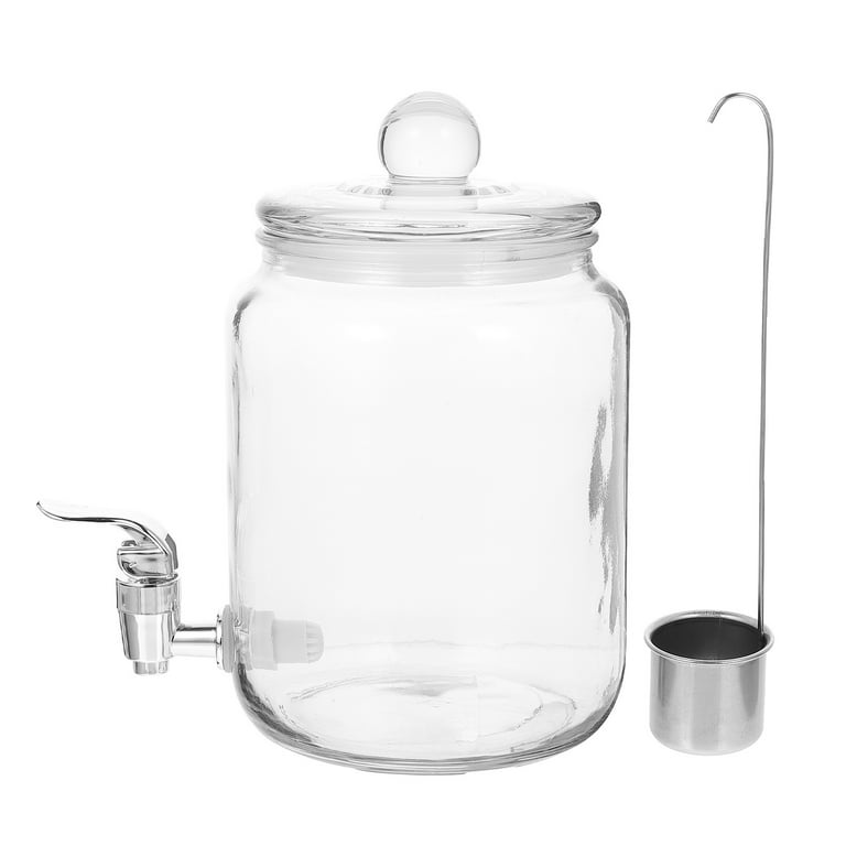 Dispenser Drink Pitcher Jar Glass Cold Iced Tea Lemonade Water