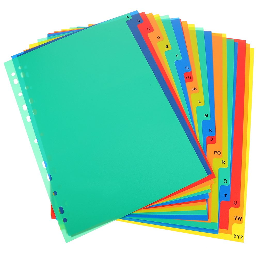 HLONK 21pcs Office Binder Book Dividers Detachable Binder Tabs Notebook Binder Dividers