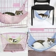 thumbnail image 3 of Flmtop Lit Hamac Cage Suspendue Confortable en Maille Ventilée pour Chat Chaton Chiot Animal Bleu, 3 of 8
